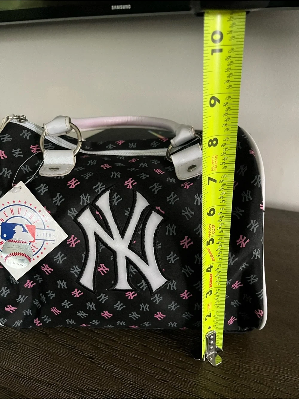 Black & Pink Logo Satchel Bag